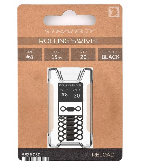Krętlik karpiowy Strategy Reload Rolling Swivel roz. 8 20szt