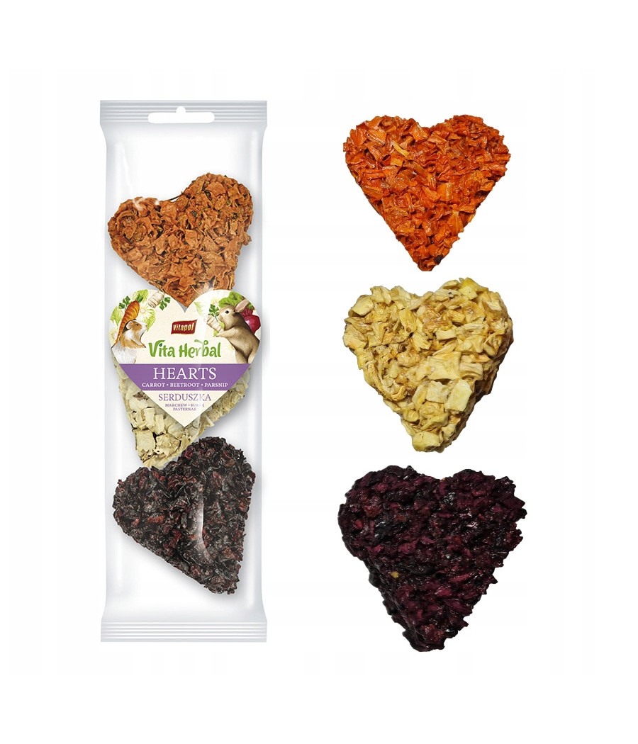 Vita Herbal HEARTS warzywne SERDUSZKA dla gryzoni Vita Herbal HEARTS warzywne SERDUSZKA dla gryzoni