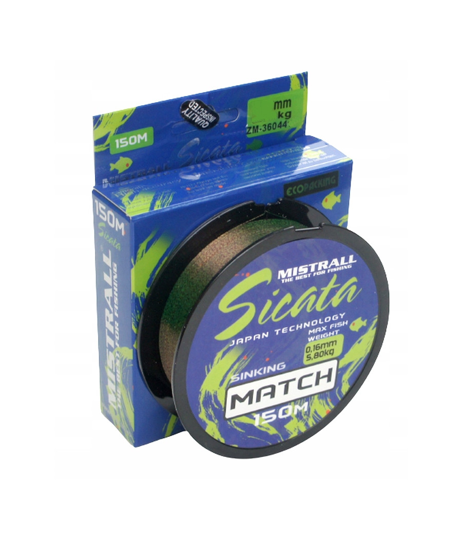 Żyłka Mistrall SICATA 3D MATCH 0,16 mm x 150 m Żyłka Mistrall SICATA 3D MATCH 0,16 mm x 150 m