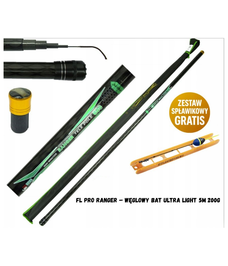 Zestaw Spławikowy BAT 5m FL PRO RANGER + Spławik GRATIS Zestaw Spławikowy BAT 5m FL PRO RANGER + Spławik GRATIS