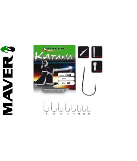 Haczyki Maver Katana 1041 rozm. 20 Bronze