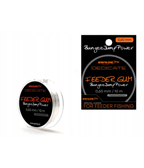 FEEDER GUM Dedicate BungeeJumpPower 0.6 mm GENLOG