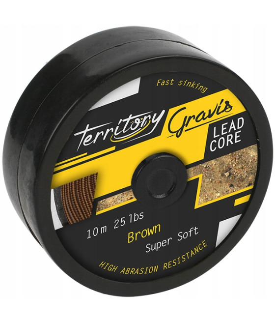 PLECIONKA GRAVIS LEADCORE 55lbs/10m BRĄZ MIKADO