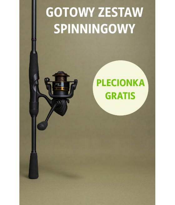 Zestaw Spinningowy FL 240 cm + Kołowrotek 3000 + Plecionka GRATIS