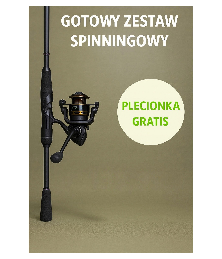 Zestaw Spinningowy FL 240 cm + Kołowrotek 3000 + Plecionka GRATIS