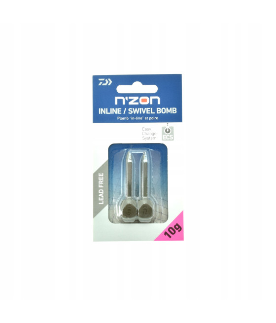 Ciężarki do method feeder Daiwa N'Zon Inline Swivel Bomb 10g 2szt