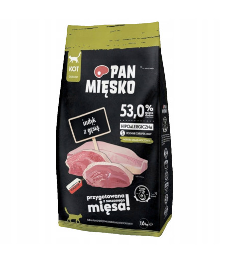 Pan Mięsko Karma sucha dla kota Indyk z gęsią S 1,6kg