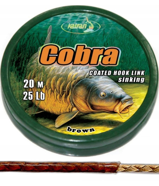 182716 Coated braided hook links COBRA 25Lb 20 m