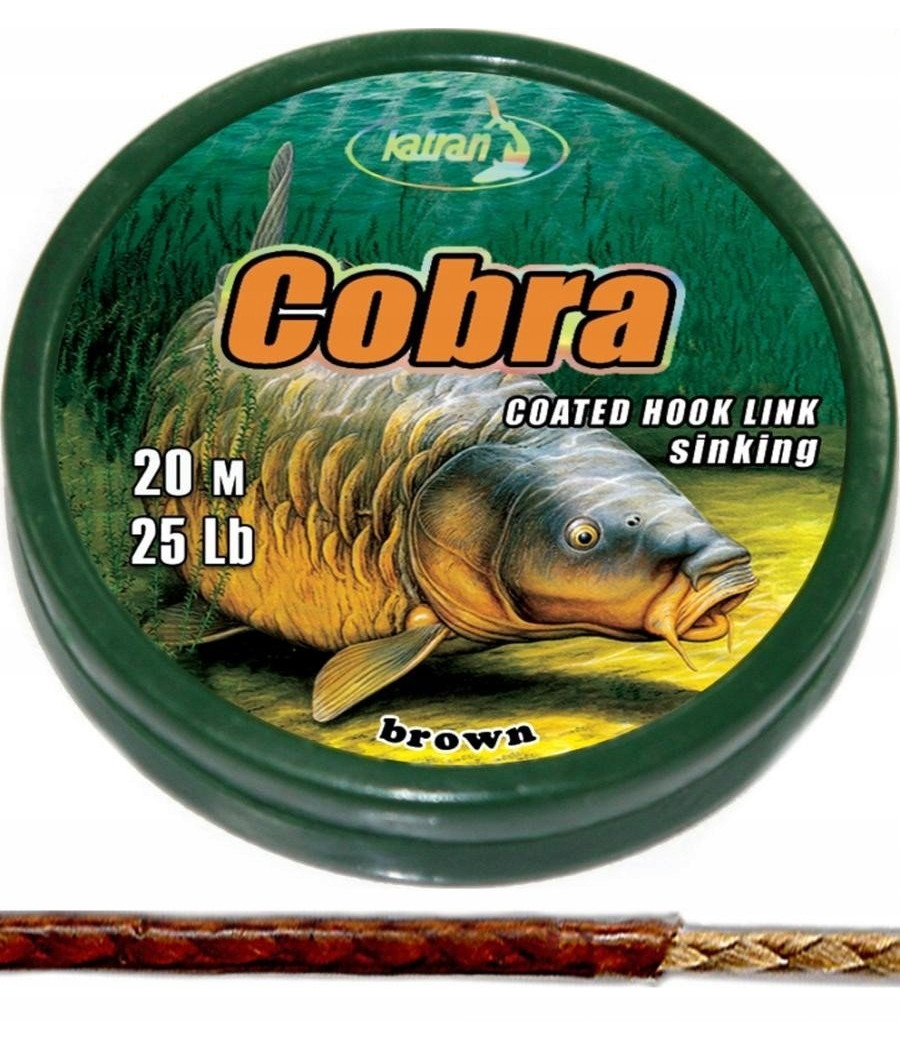 182716 Coated braided hook links COBRA 25Lb 20 m 182716 Coated braided hook links COBRA 25Lb 20 m