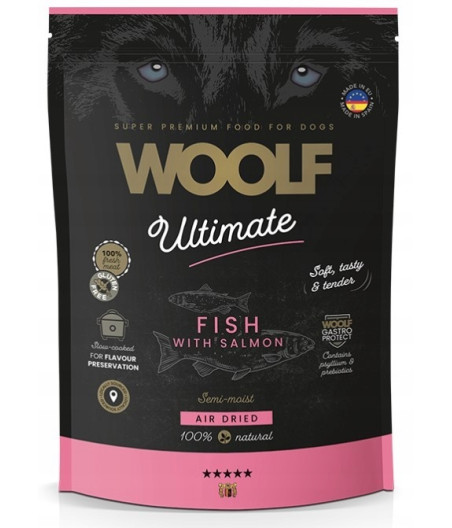 WOOLF Półwilgotna karma - Ultimate Soft Dog Fish With Salmon - łosoś 1kg