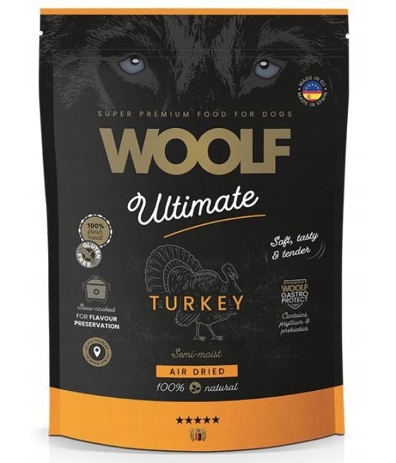 WOOLF Półwilgotna karma - Ultimate Soft Dog Turkey - indyk 1kg