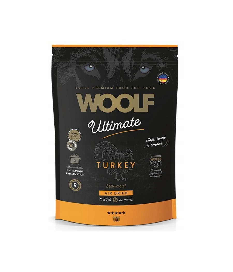 WOOLF Półwilgotna karma - Ultimate Soft Dog Turkey - indyk 1kg