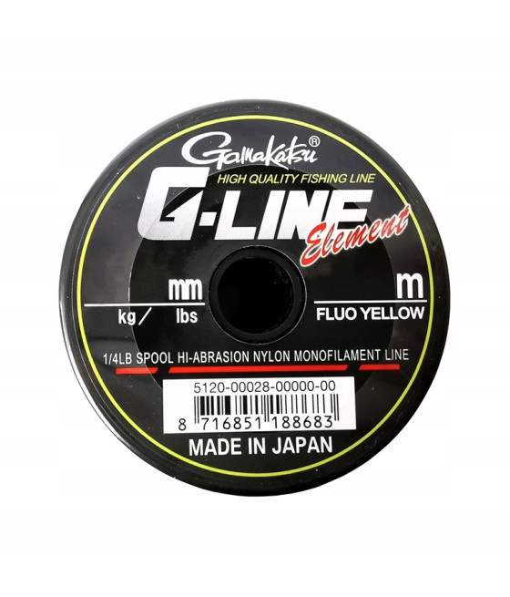 ŻYŁKA ELEMENT F-YELLOW 0.28MM 1490M GAMAKATSU