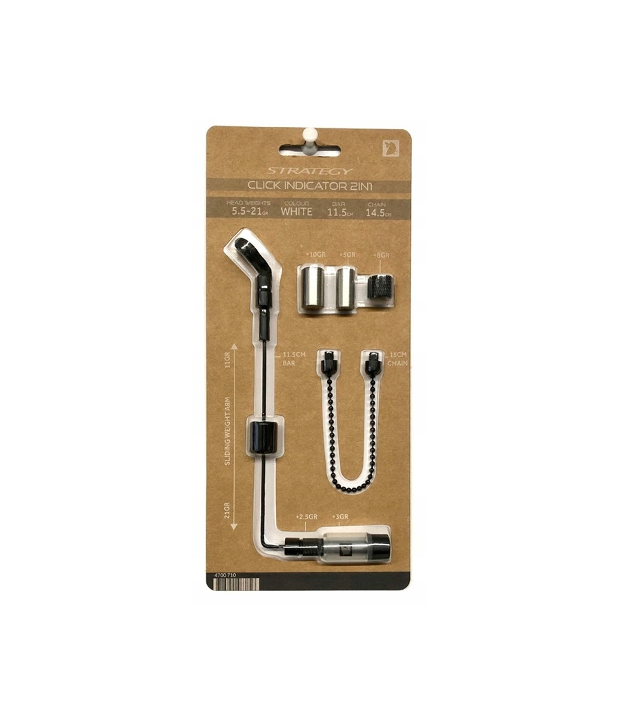 Mechaniczny sygnalizator brań SWINGER CLICK INDICATOR 2IN1 WHITE SPRO Mechaniczny sygnalizator brań SWINGER CLICK INDICATOR 2IN1 WHITE SPRO