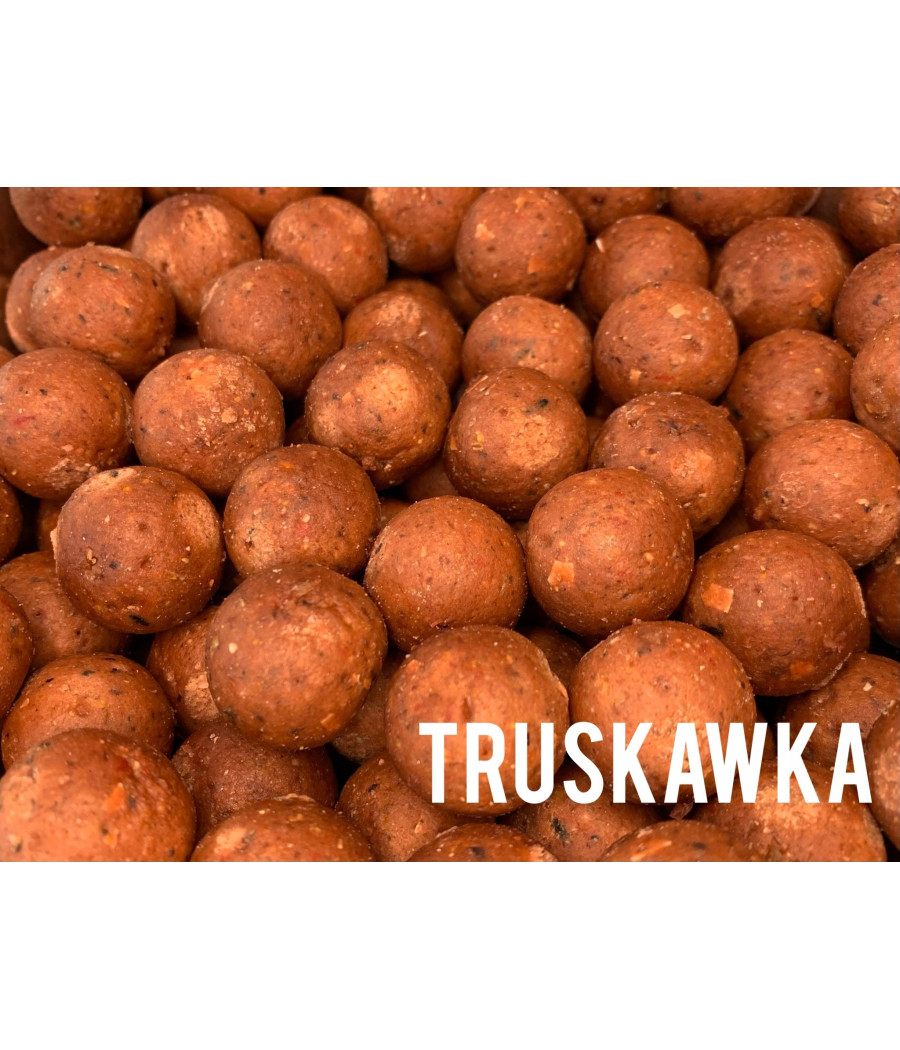 Kulki proteinowe zanętowe STRAWBERRY TRUSKAWKA 16mm BAIT-ZONE 3kg