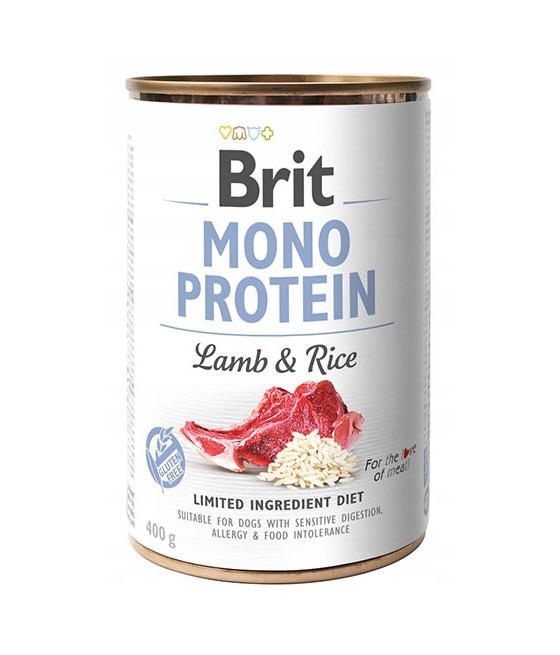 Monoproteinowa karma dla psów z alergią pokarmową Brit 70% JAGNIĘCINA 400g