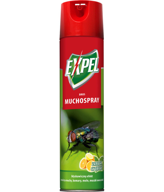 Rozpylacz, aerozol przeciwko komarom, molom, muchom Bros 0,4 kg 400 ml