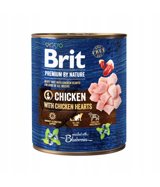 Brit Premium By Nature Karma dla psów z kurczakiem i sercami 800g