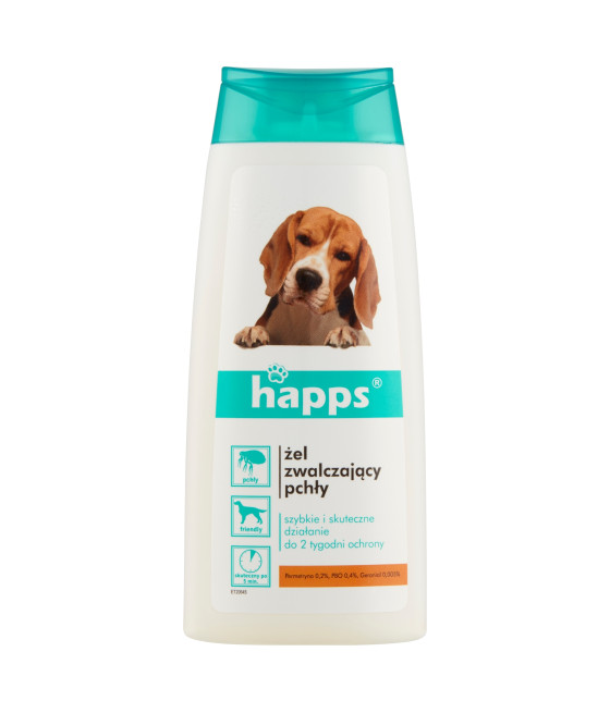 Krople na pasożyty Happs Żel zwalczający pchły 190 g 150 ml