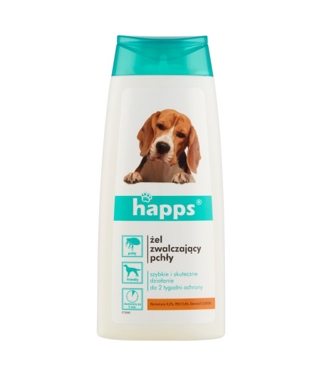 Krople na pasożyty Happs Żel zwalczający pchły 190 g 150 ml