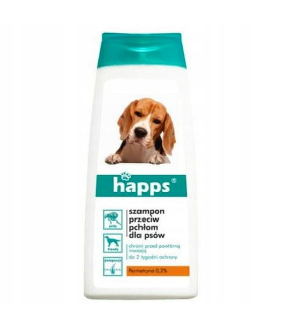 Krople na pasożyty Happs Żel zwalczający pchły 190 g 150 ml