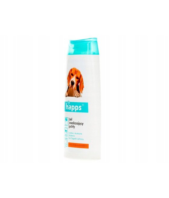Krople na pasożyty Happs Żel zwalczający pchły 190 g 150 ml