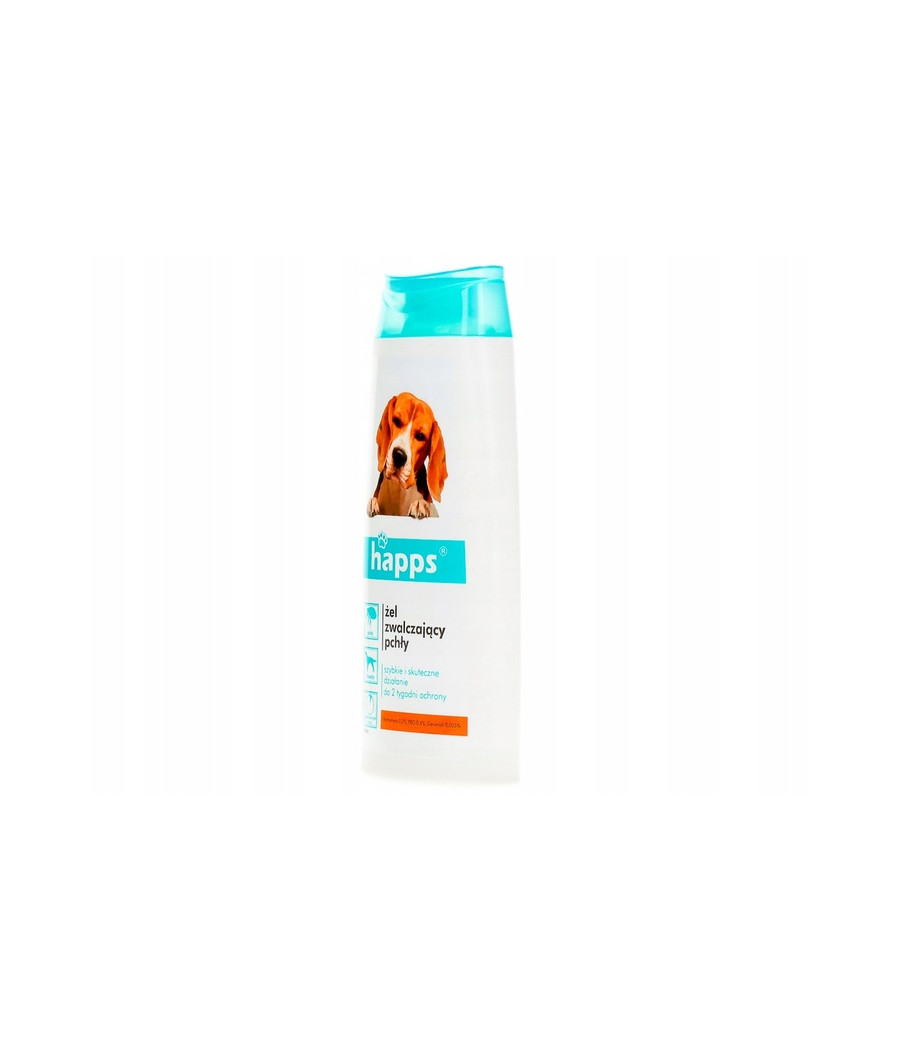 Krople na pasożyty Happs Żel zwalczający pchły 190 g 150 ml
