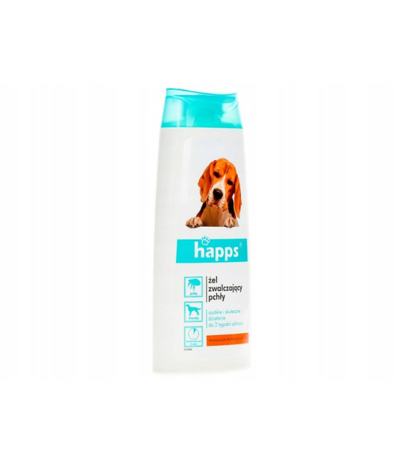 Krople na pasożyty Happs Żel zwalczający pchły 190 g 150 ml