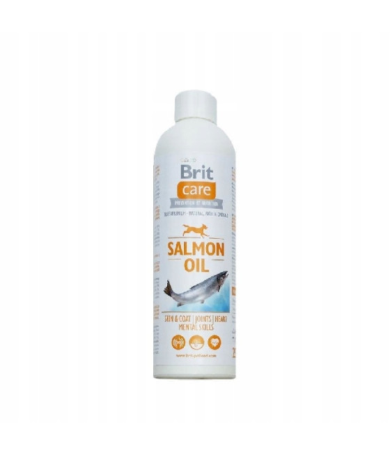 Brit Care Olej z Łososia 250ml - Skóra i Sierść | Pies Kot | Omega-3