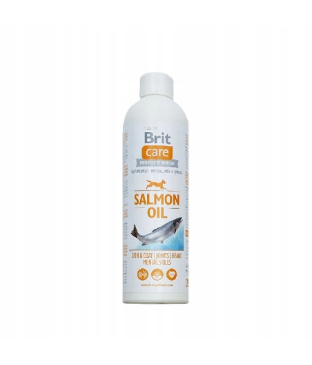 Brit Care Olej z Łososia 250ml - Skóra i Sierść | Pies Kot | Omega-3