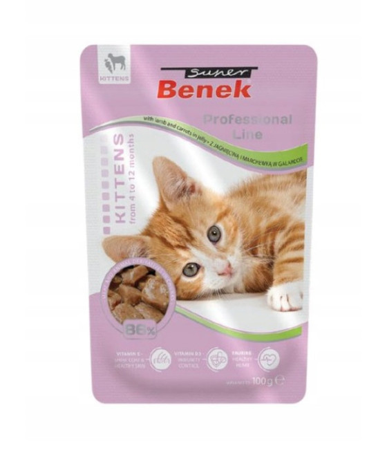 Super Benek karma młode koty jagnięcina 100 g saszetka