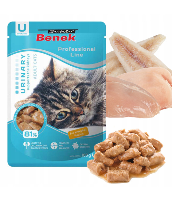 SUPER BENEK URINARY SASZETKA DLA KOTA MOKRA KARMA 100G