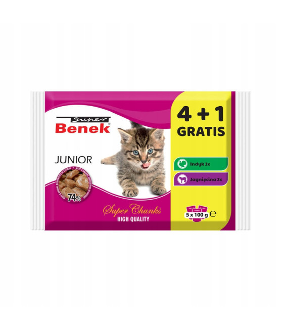 Super Benek Saszetka dla kota Junior 4+1