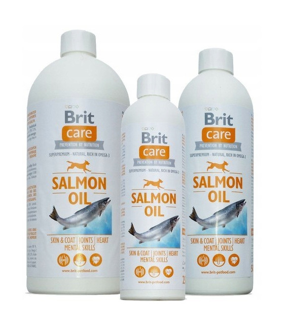 Brit Care Olej z Łososia 250ml - Skóra i Sierść | Pies Kot | Omega-3