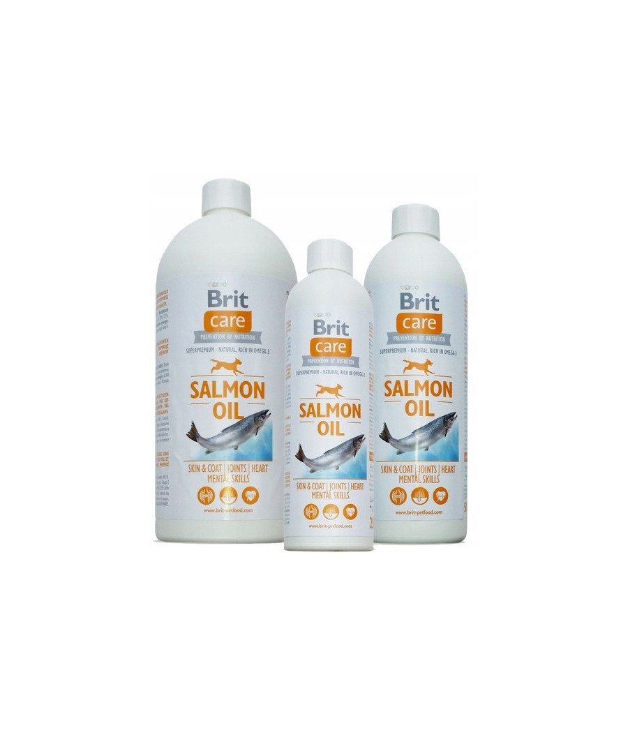Brit Care Olej z Łososia 250ml - Skóra i Sierść | Pies Kot | Omega-3