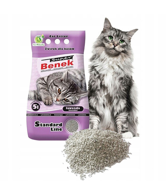 Super Benek żwirek bentonitowy lawendowy 5 l