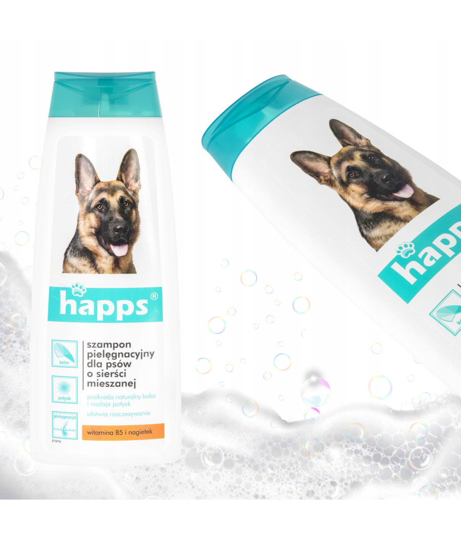 Szampon pielęgnacyjny dla psów o sierści mieszanej Happs 200ml