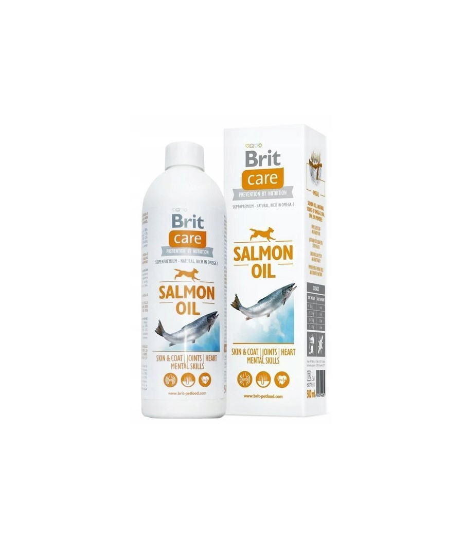 Brit Care Olej z Łososia 250ml - Skóra i Sierść | Pies Kot | Omega-3