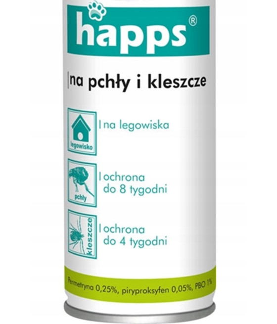 HAPPS Spray na pchły i kleszcze 250ml