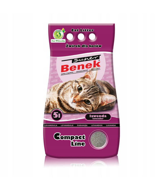 Super Benek żwirek bentonitowy lawendowy 5 l