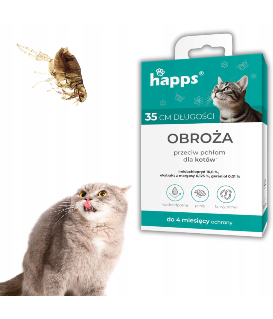 HAPPS MAX obroża biobójcza dla kotów