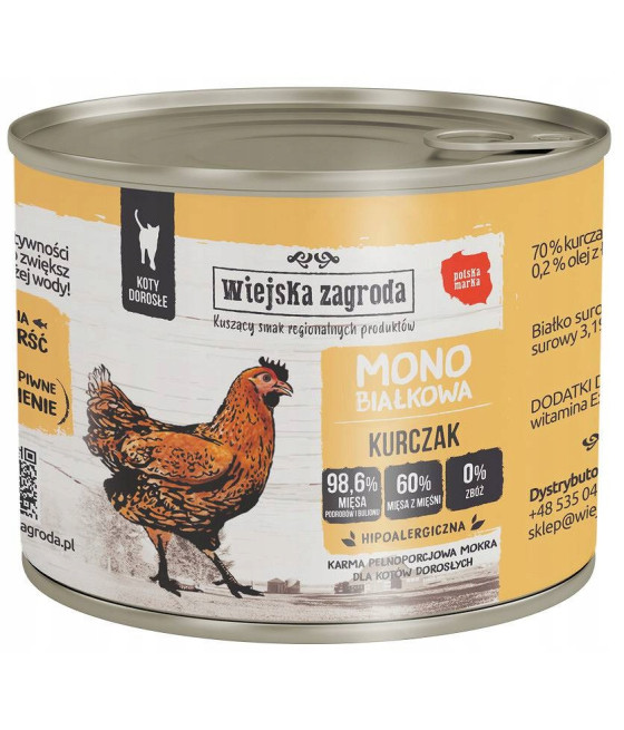 Wiejska Zagroda Monobiałkowa Kurczak 200 g