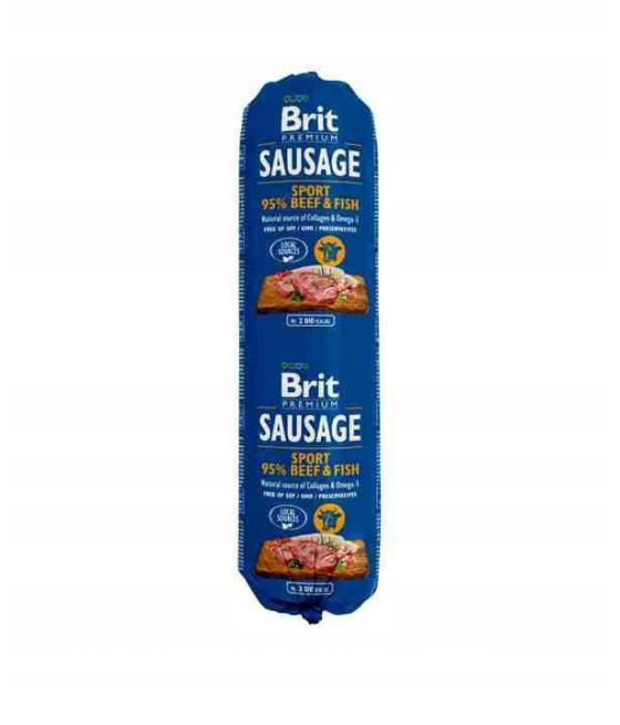 Brit Sausage 800g - Wołowina i Ryba | Kiełbasa Mokra dla Psa