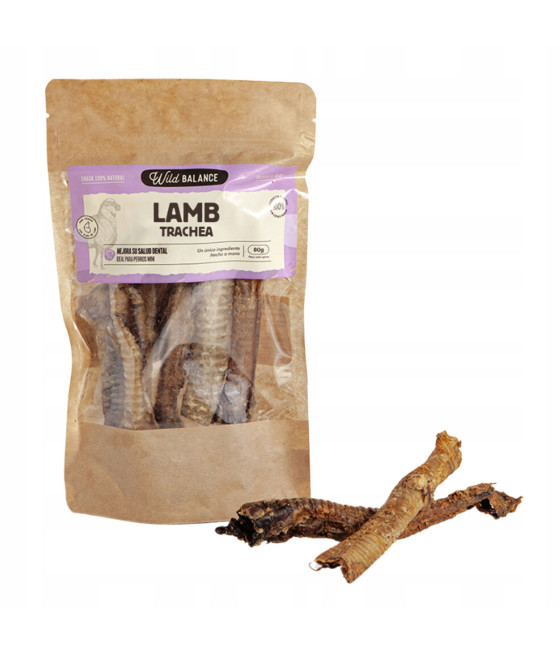 Wild Balance Przysmak dla psa Tchawice jagnięce (dorosły) 80 g