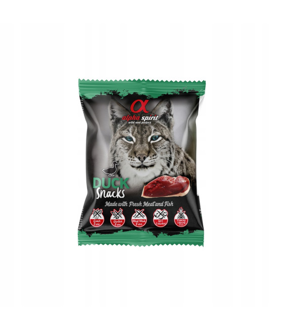 ALPHA SPIRIT Smakołyki dla kota kostki KACZKA 50g