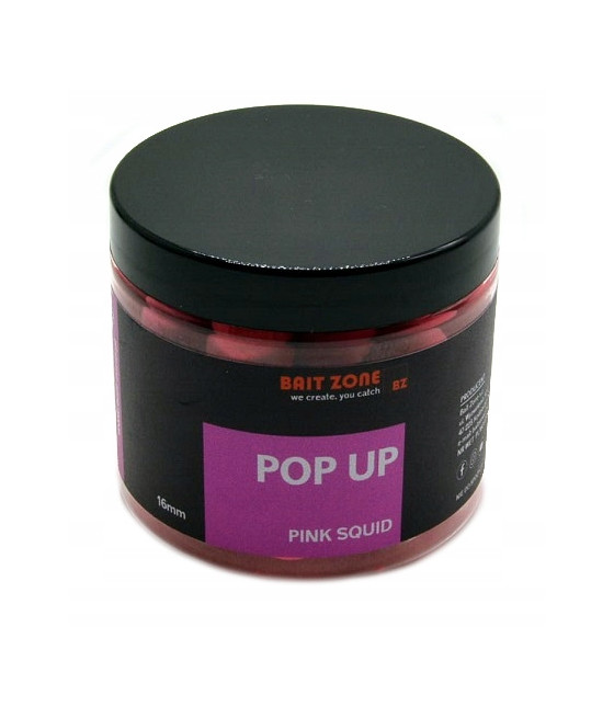 BAIT ZONE POP-UP PINK SQUID 16 MM opakowanie 200ML