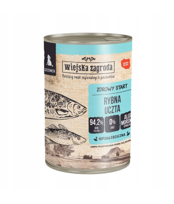 Wiejska Zagroda - Rybna Uczta - 400g - Karma Mokra dla Szczeniąt