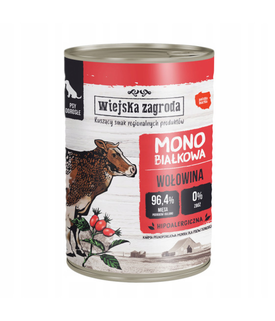 Wiejska Zagroda karma mokra wołowina 0,4 kg