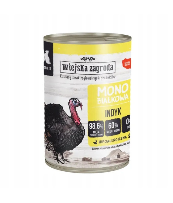 Wiejska Zagroda karma mokra indyk 0,4 kg