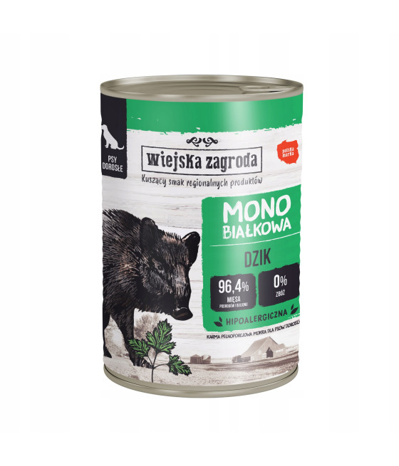 Wiejska Zagroda karma mokra dziczyzna 0,4 kg